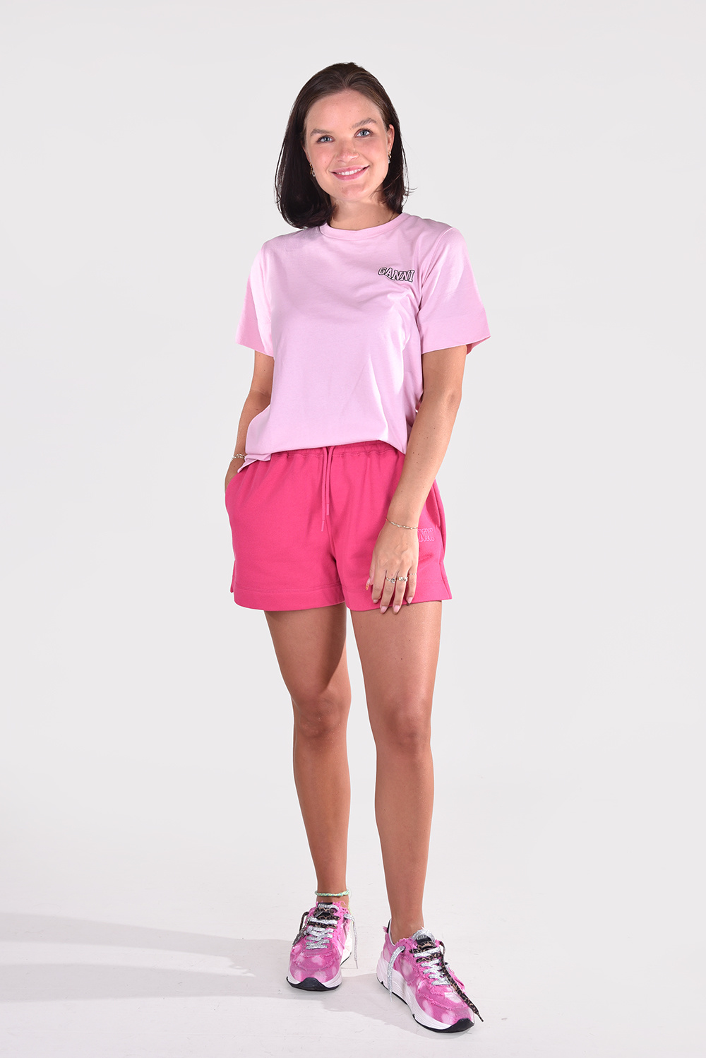 Ganni t-shirt T2917 roze Ganni t-shirt T2917 roze
