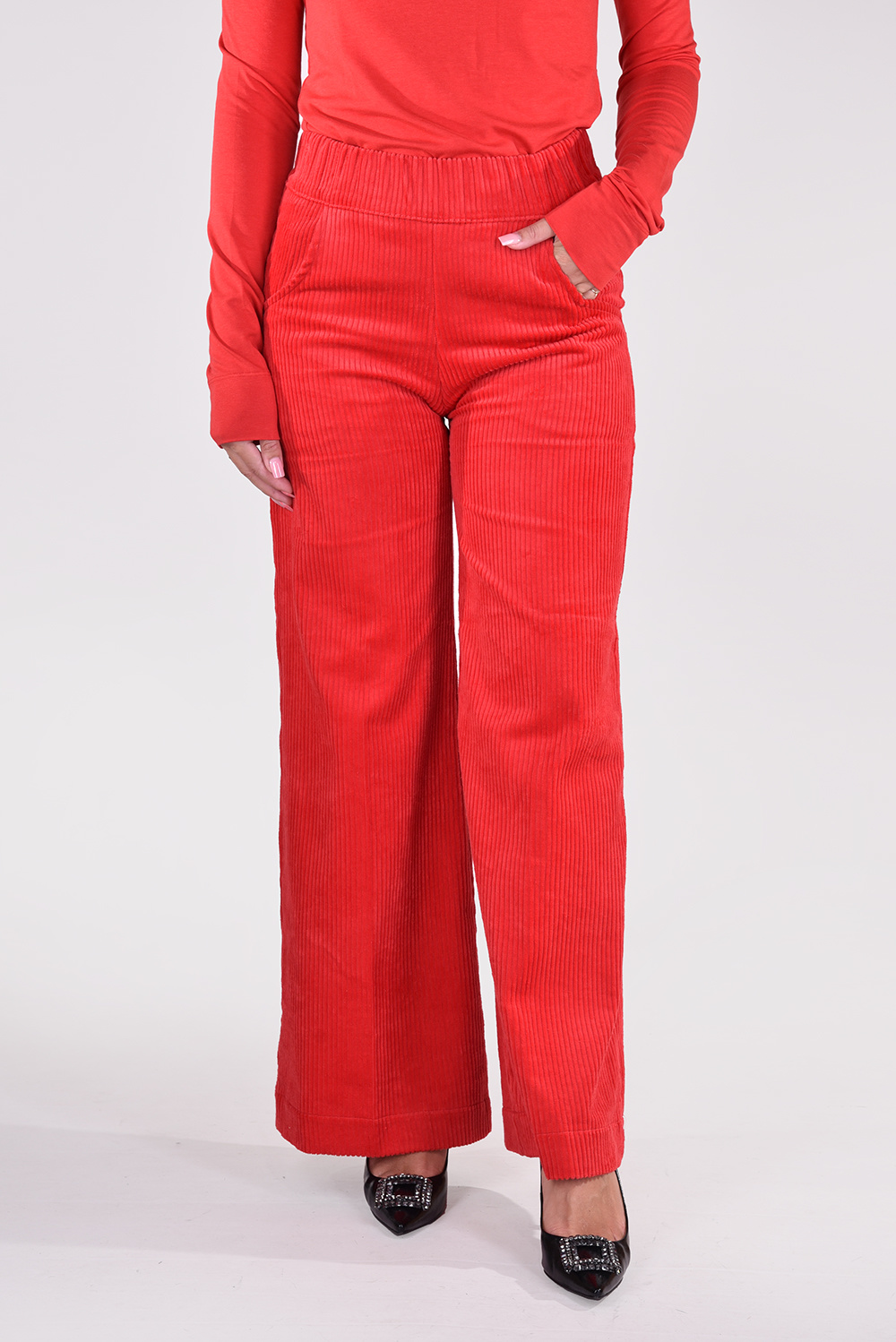 Sea Me Happy broek Woody Wide Rib rood Sea Me Happy broek Woody Wide Rib rood