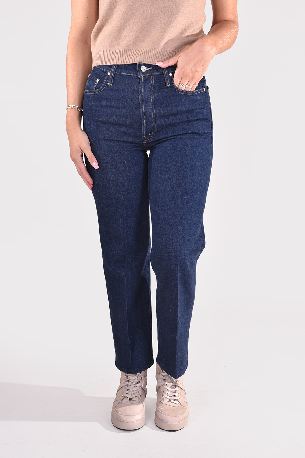 Mother jeans Rambler Ankle Fray 1667-259/B blauw Mother jeans Rambler Ankle Fray 1667-259/B blauw