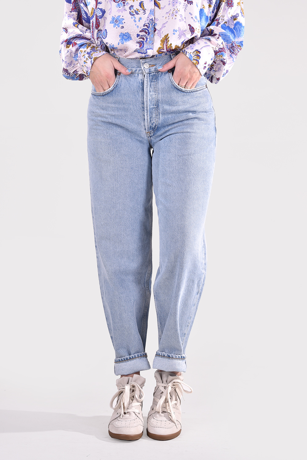 Agolde jeans Tapered Baggy A183-1141 blue - Marjon Snieders