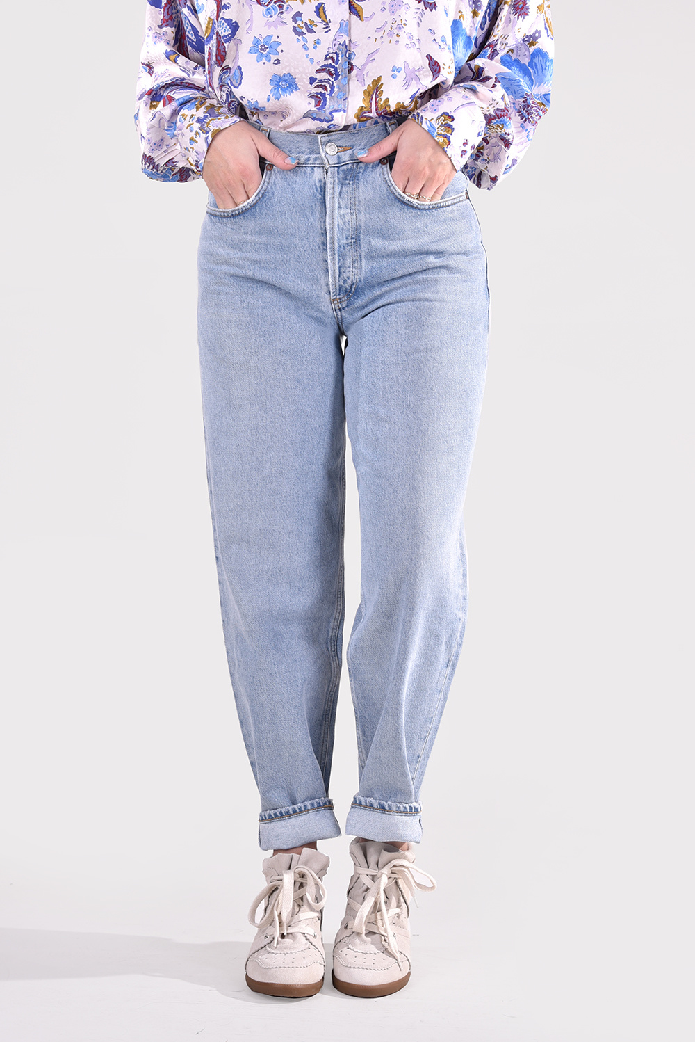Agolde jeans Tapered Baggy A183-1141 blauw Agolde jeans Tapered Baggy A183-1141 blauw