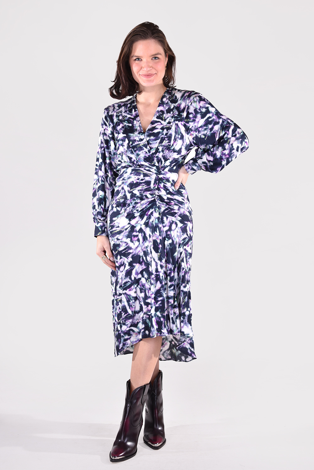 IRO jurk Kun WP33KUN blauw IRO jurk Kun WP33KUN blauw