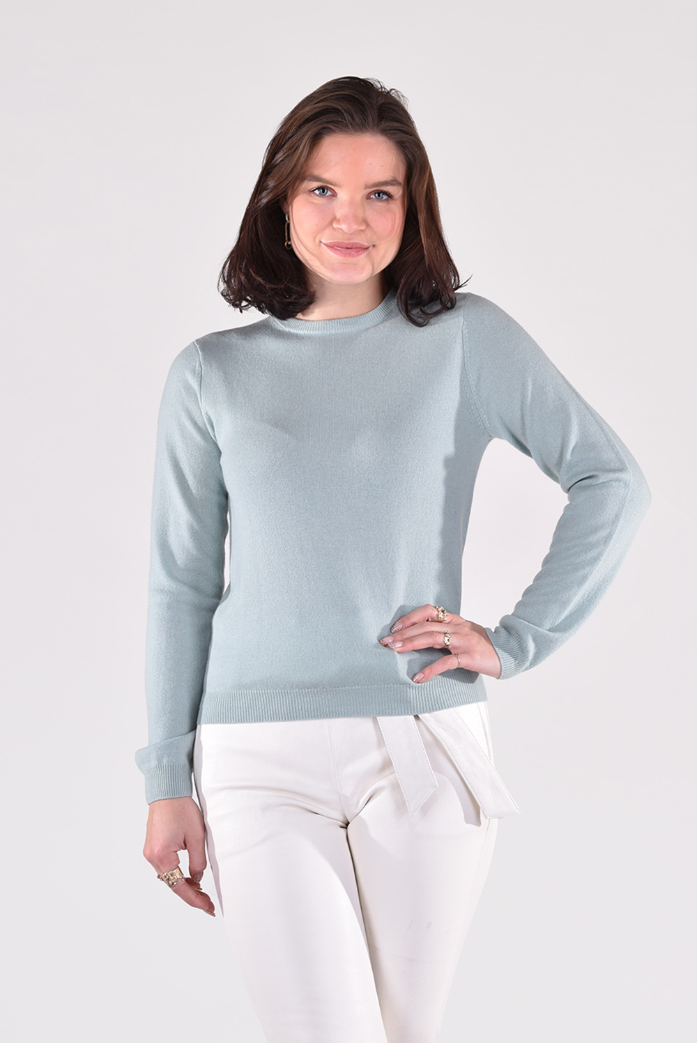 People's Republic of Cashmere trui Roundneck 3014 groen People's Republic of Cashmere trui Roundneck 3014 groen