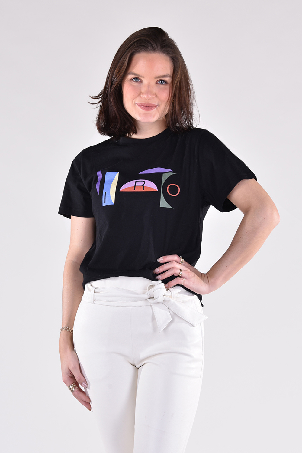 IRO t-shirt Mathys WP19MATHYS zwart IRO t-shirt Mathys WP19MATHYS zwart