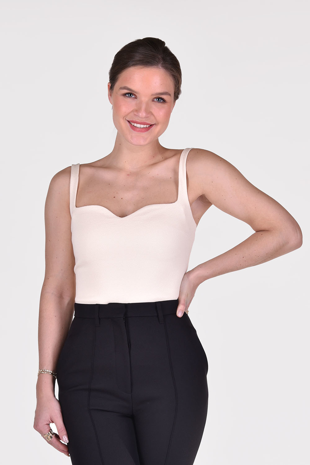 Nanushka top Lilou NW22RSTP001372 creme Nanushka top Lilou NW22RSTP001372 creme