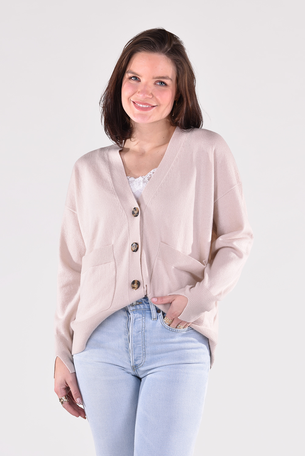 People's Republic of Cashmere vest Oversize Cardigan 1453 creme People's Republic of Cashmere vest Oversize Cardigan 1453 creme