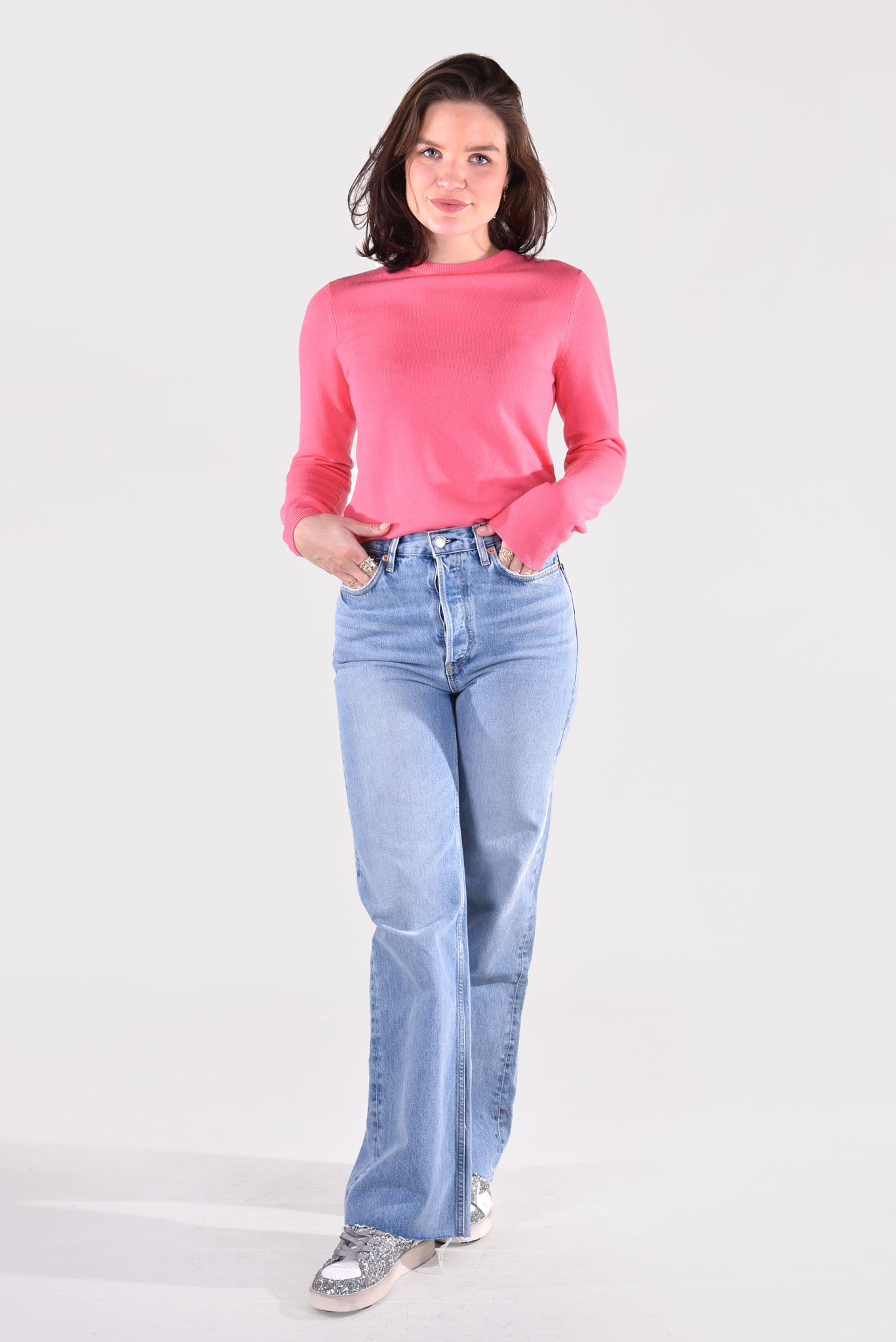 Productafbeelding: Peopleapos s Republic of Cashmere trui Roundneck 3092 roze