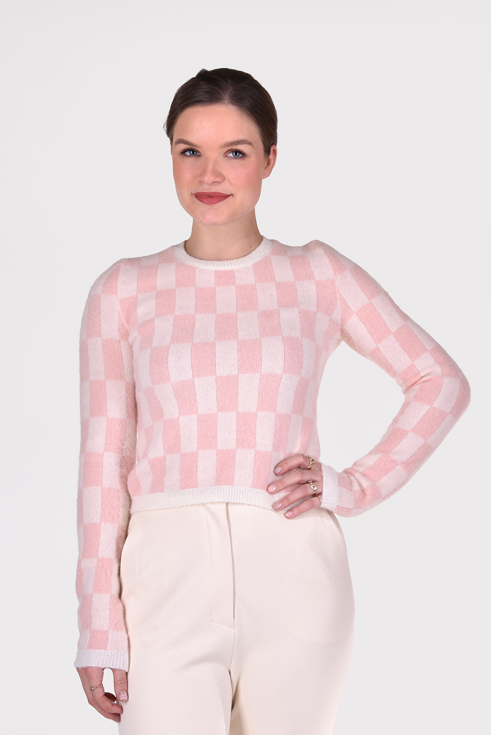 Nanushka trui Feline NW22RSSW00232 roze Nanushka trui Feline NW22RSSW00232 roze