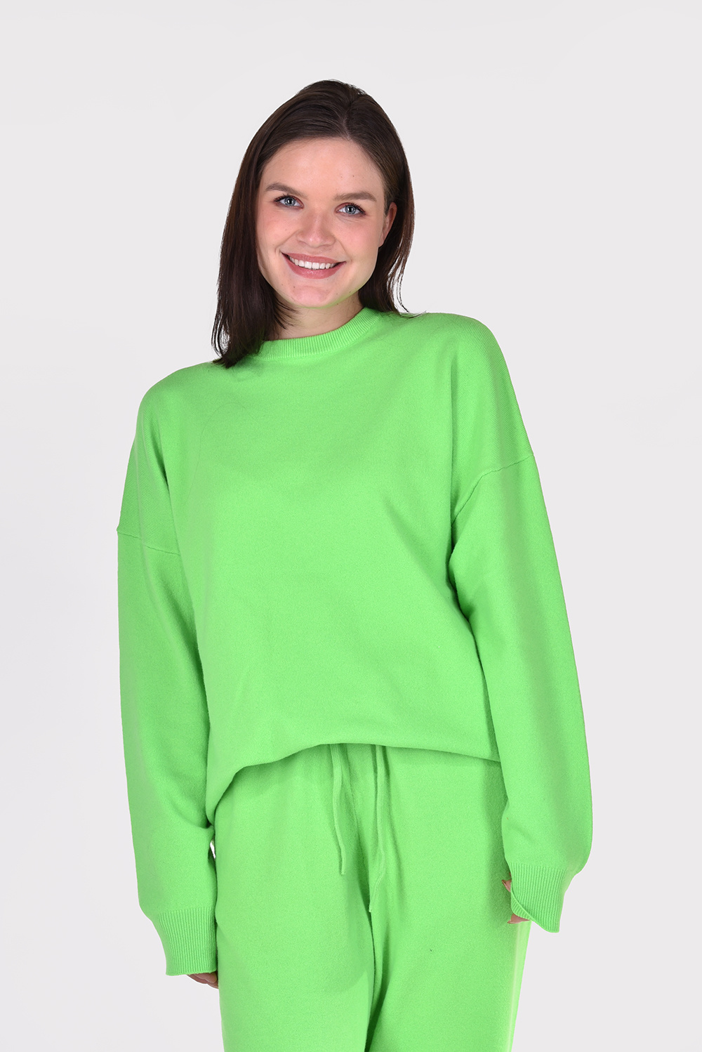 Extreme Cashmere trui Crew Hop 53 fluo green Extreme Cashmere trui Crew Hop 53 fluo green