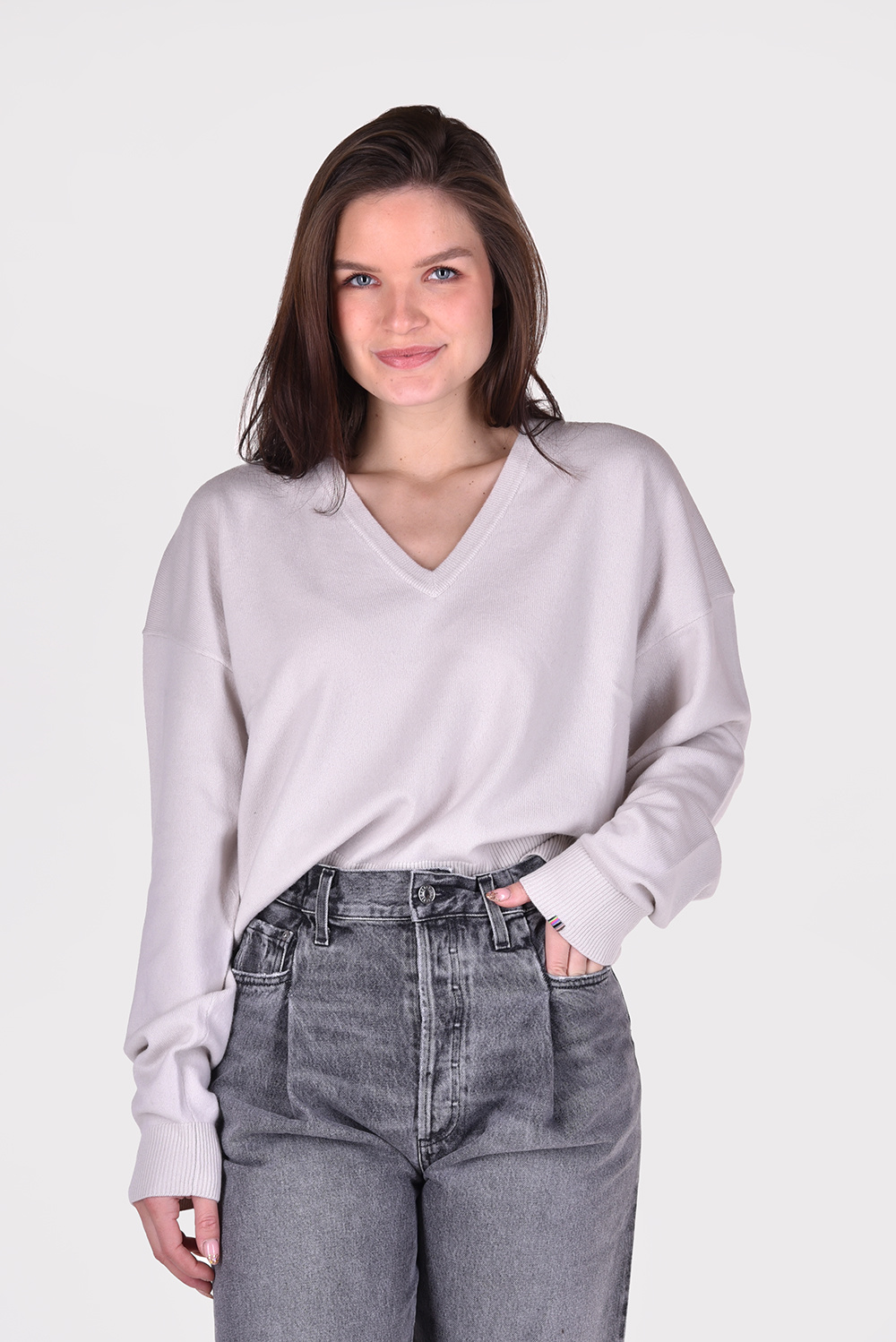 Extreme Cashmere trui Clash 224 chalk Extreme Cashmere trui Clash 224 chalk