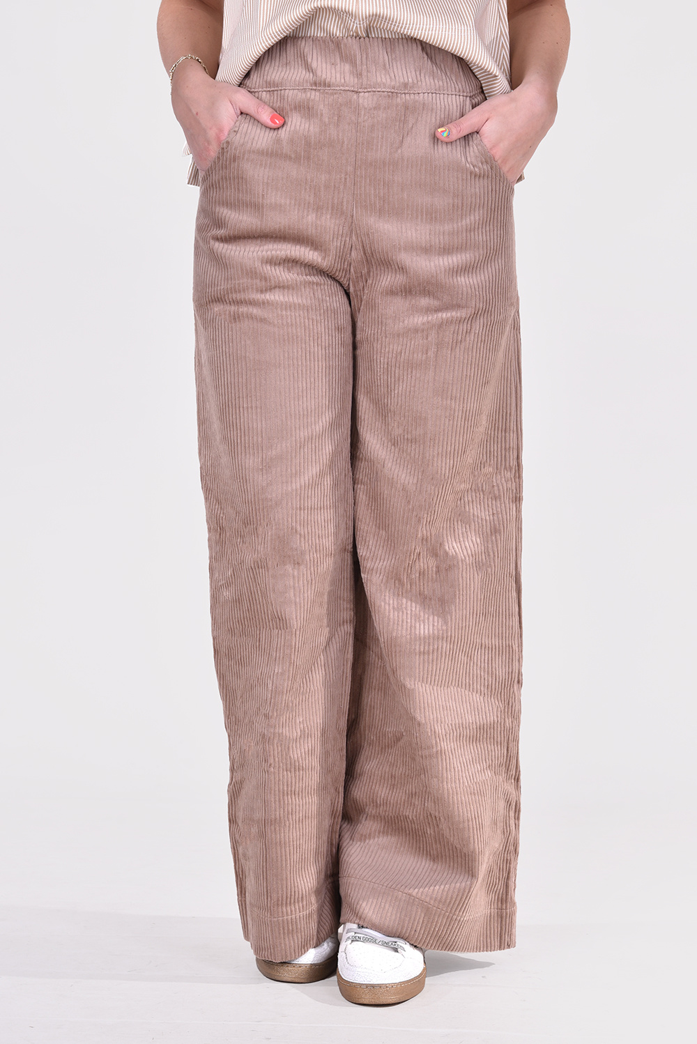 Sea Me Happy broek Woody Wide Rib camel Sea Me Happy broek Woody Wide Rib camel