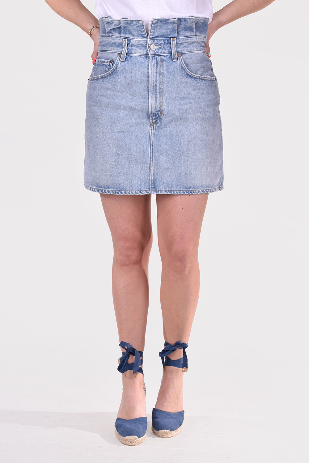 Agolde rok Lettuce A3025-1141 blauw Agolde rok Lettuce A3025-1141 blauw