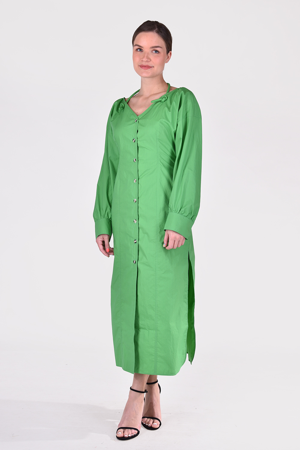 Nanushka jurk Lo NW22SSDR01367 groen Nanushka jurk Lo NW22SSDR01367 groen