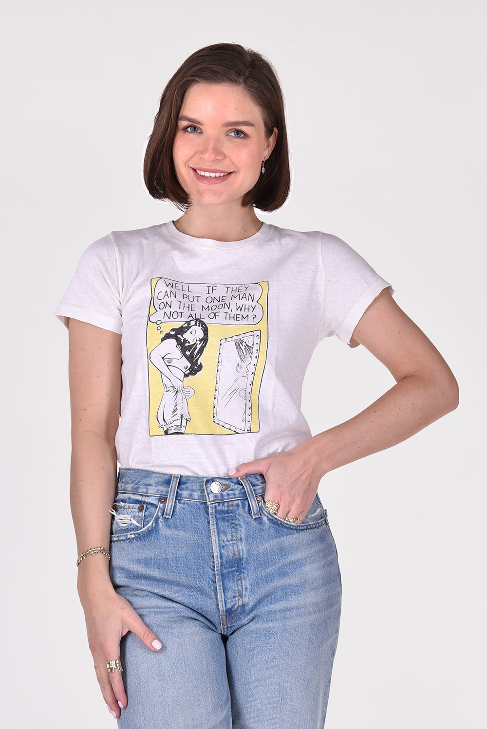 Re/Done t-shirt Classic Tee 024-2WCGT176 vintage white Re/Done t-shirt Classic Tee 024-2WCGT176 vintage white