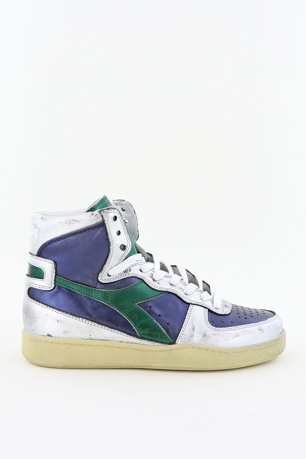 Diadora Heritage sneakers Mi Basket Metallic Used 201.178890 blauw Diadora Heritage sneakers Mi Basket Metallic Used 201.178890 blauw