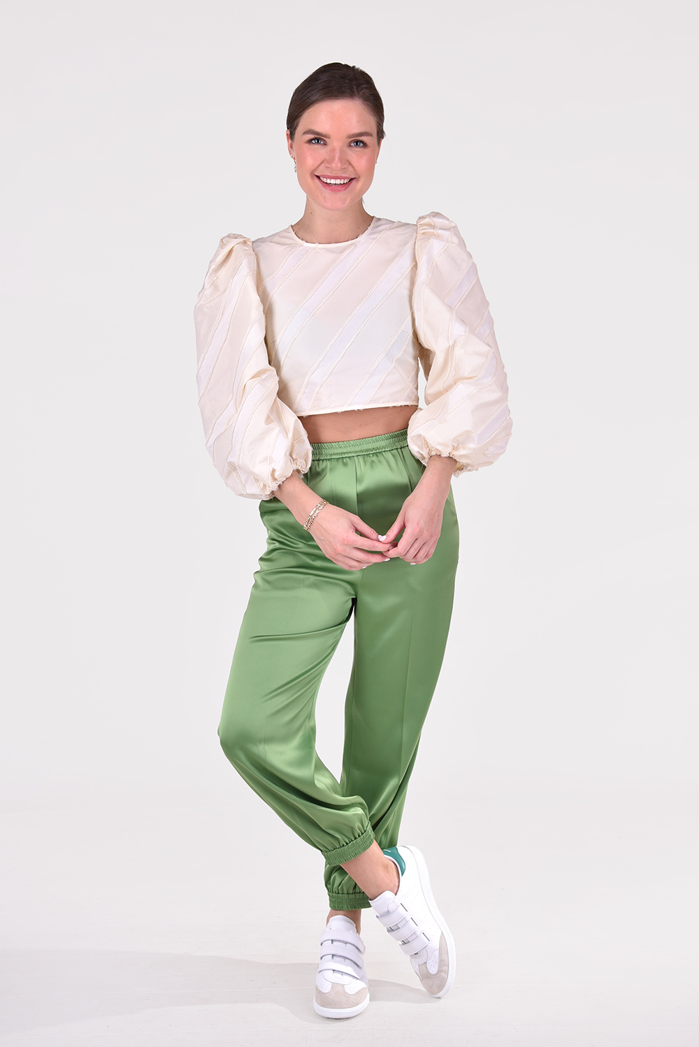 Ganni blouse F6837 creme Ganni blouse F6837 creme