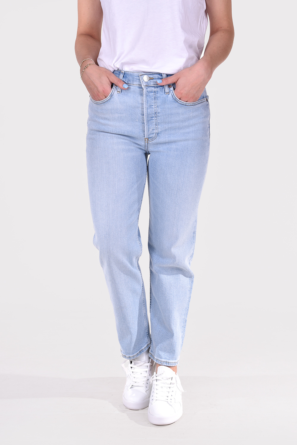 Re/Done jeans 70s Stove Pipe 163-3WSTV27/A blauw Re/Done jeans 70s Stove Pipe 163-3WSTV27/A blauw
