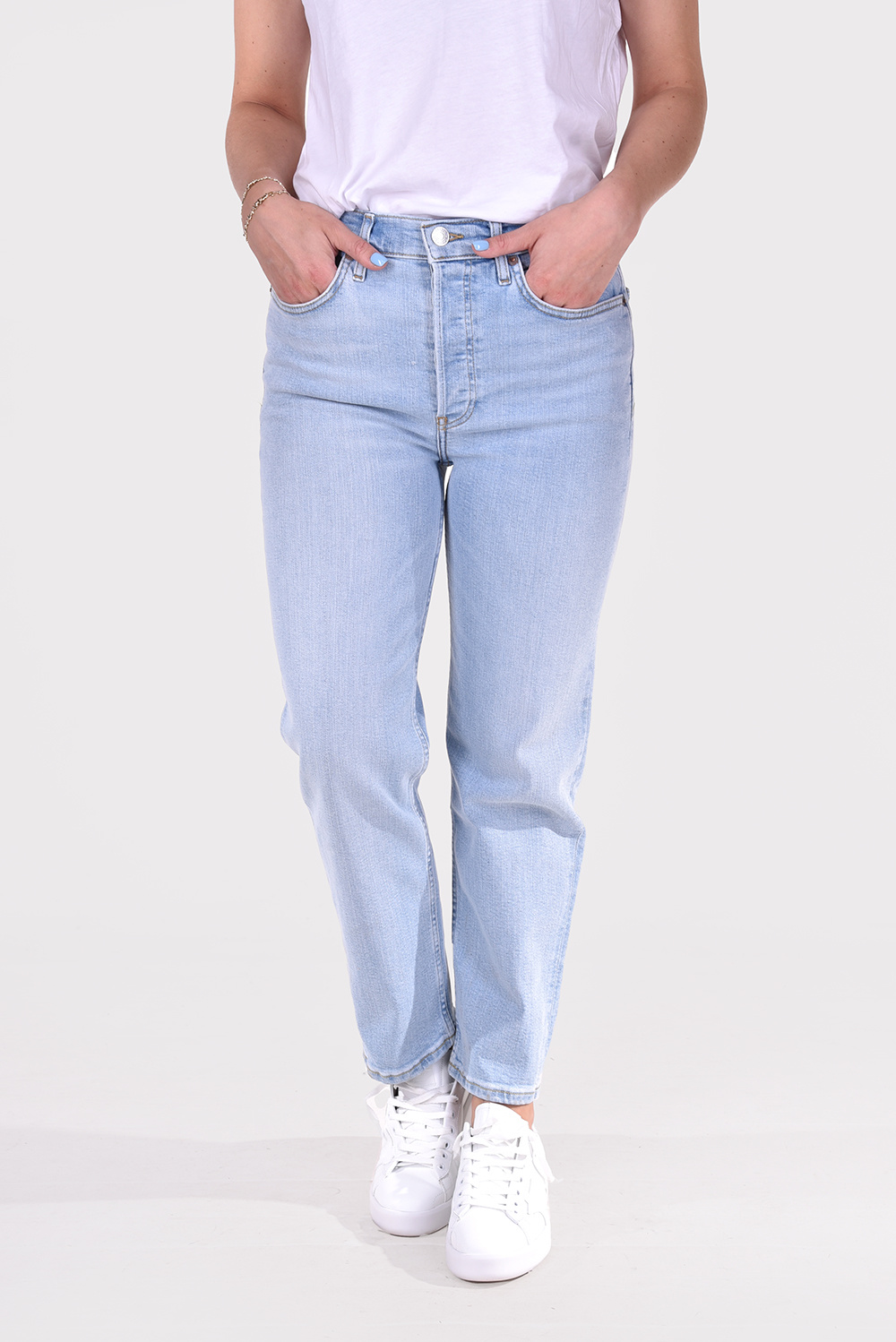 Re/Done jeans 70s Stove Pipe 163-3WSTV27/A blue - Marjon Snieders