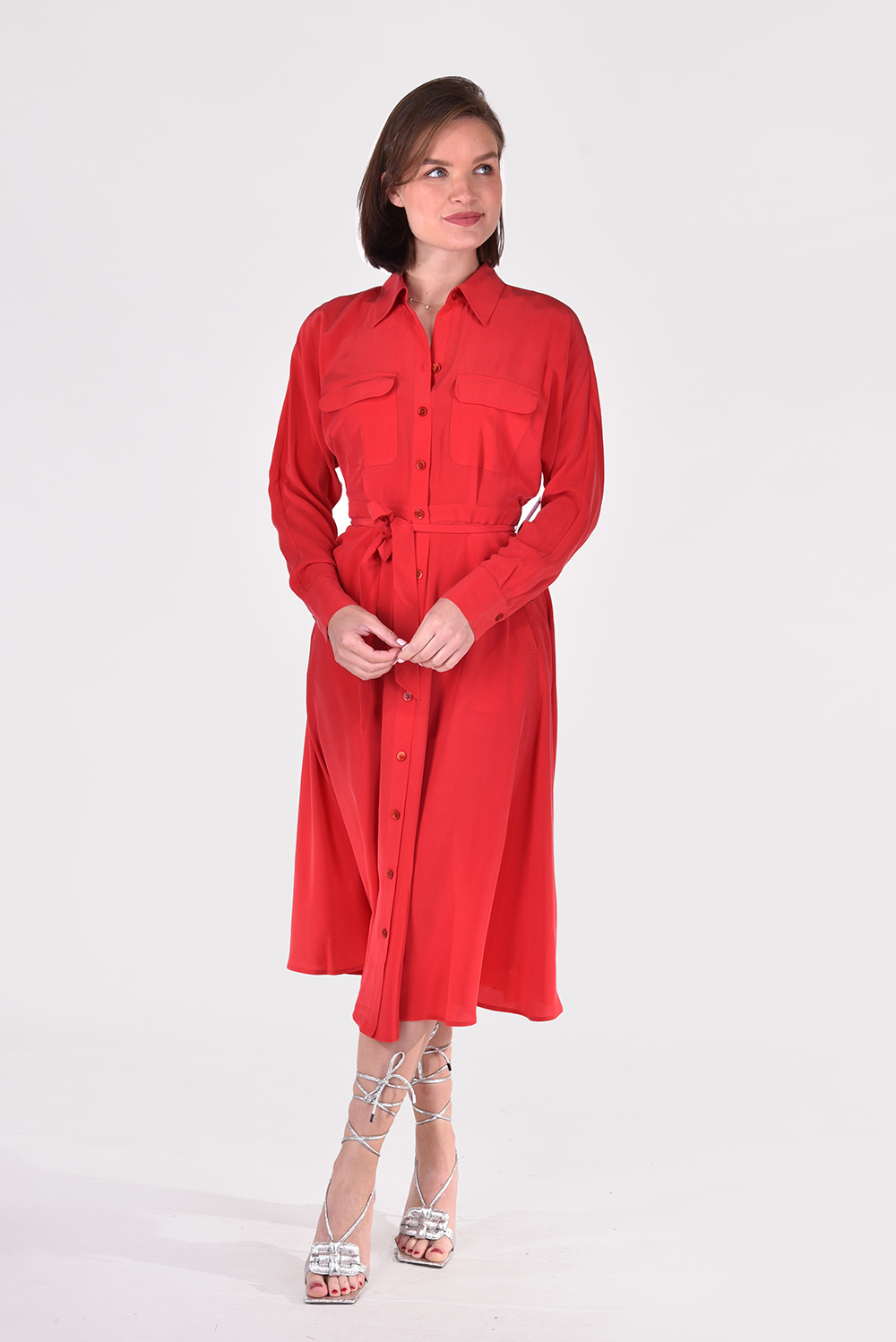 Equipment jurk Haelee 22-1-Q23-DR03334 rood Equipment jurk Haelee 22-1-Q23-DR03334 rood