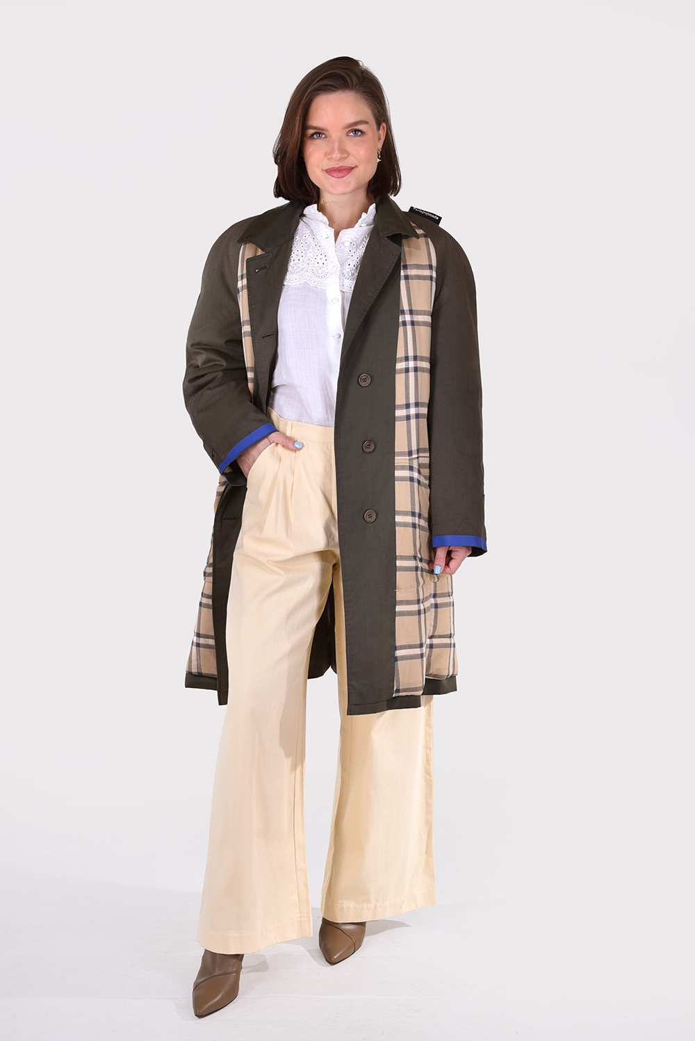1/OFF Paris jas Trench Inside Out Burberry Quilted groen 1/OFF Paris jas Trench Inside Out Burberry Quilted groen