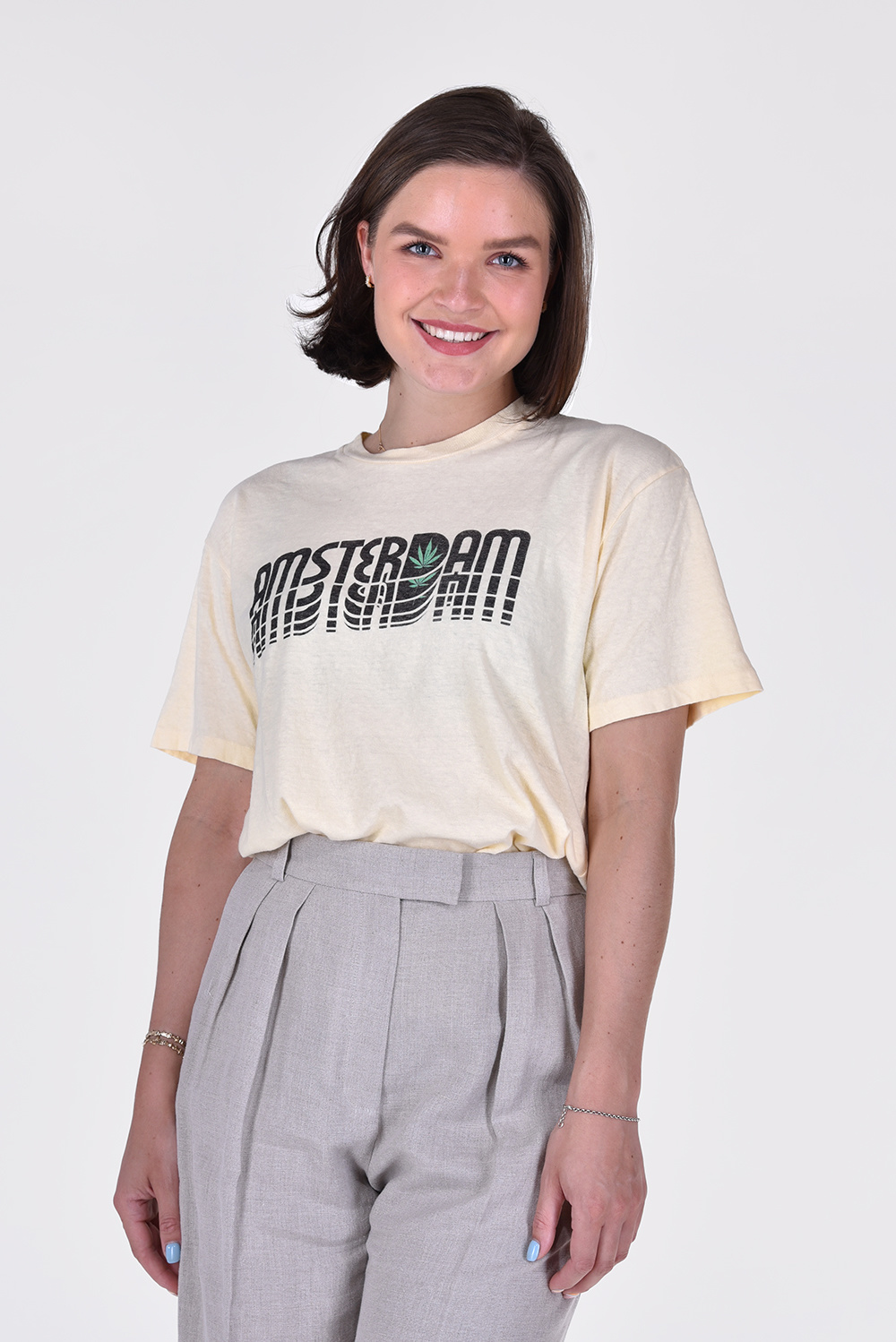 Re/Done t-shirt 90s Easy 024-2W9ET2 geel