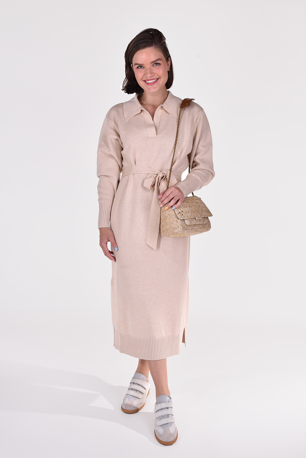 Magali Pascal jurk Verity MPPF22K02-1 beige Magali Pascal jurk Verity MPPF22K02-1 beige