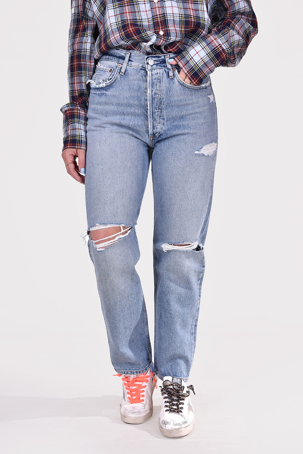 Agolde jeans 90s A069D-1206 blauw Agolde jeans 90s A069D-1206 blauw