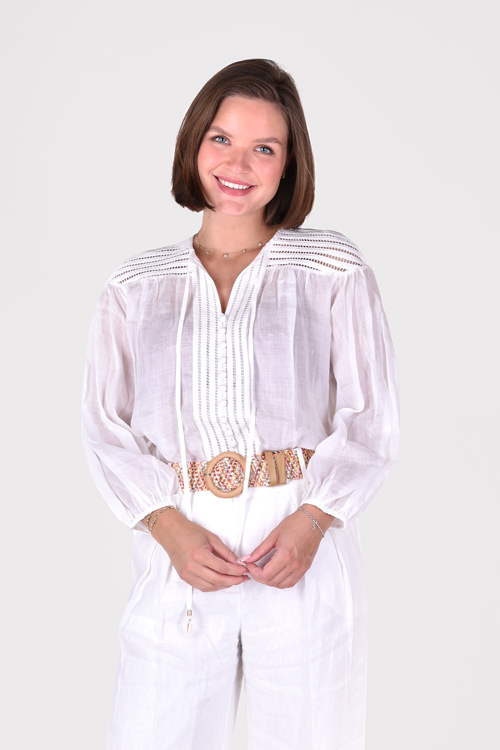Zimmermann blouse Jude Trimmed 4261TSS222 wit Zimmermann blouse Jude Trimmed 4261TSS222 wit
