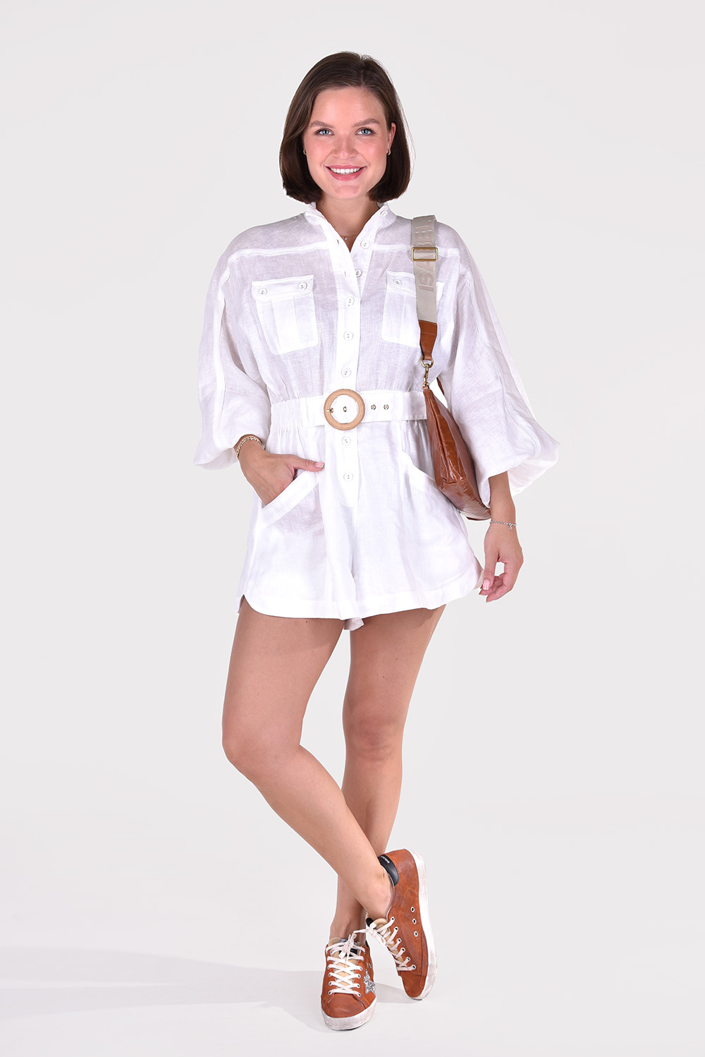 Zimmermann jumpsuit Anneke Panneled 1858YSS221 wit Zimmermann jumpsuit Anneke Panneled 1858YSS221 wit