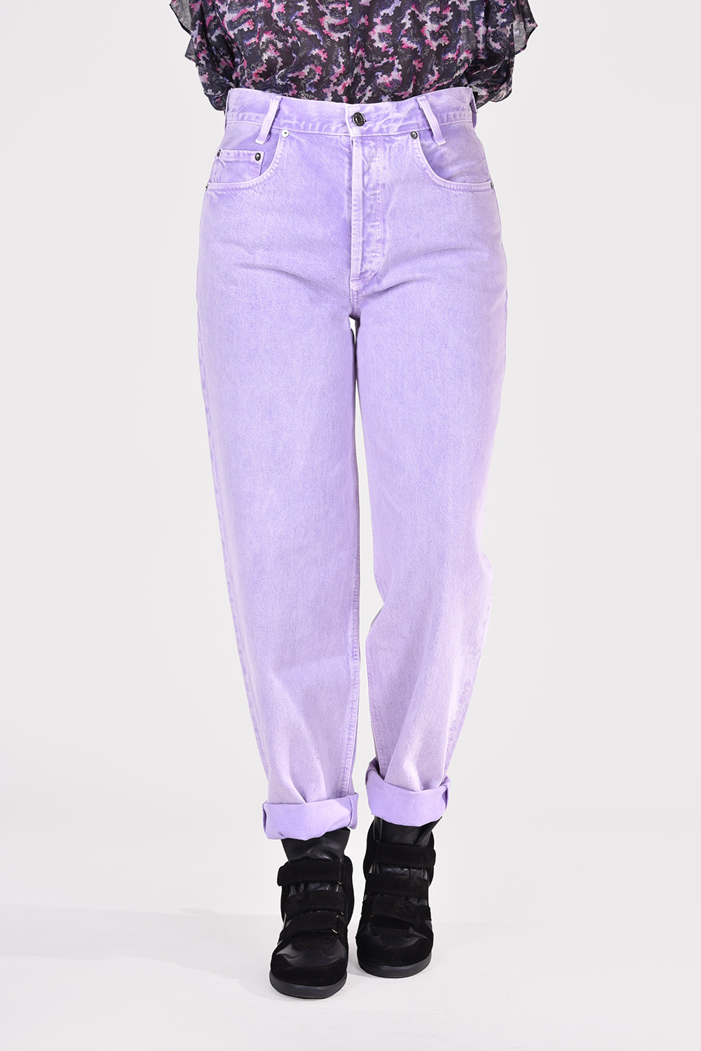 Agolde jeans Tapered Baggy A183C 1183 purple