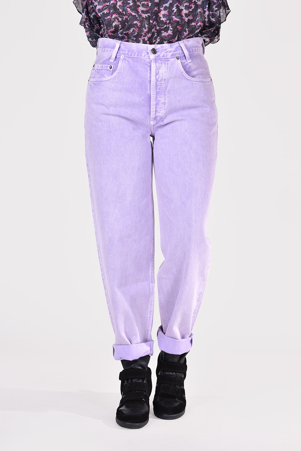 Agolde jeans Tapered Baggy A183C-1183 paars Agolde jeans Tapered Baggy A183C-1183 paars
