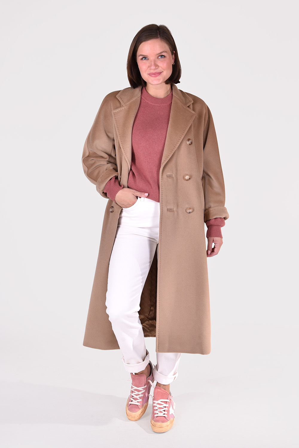Max Mara jas Madame cognac Max Mara jas Madame cognac