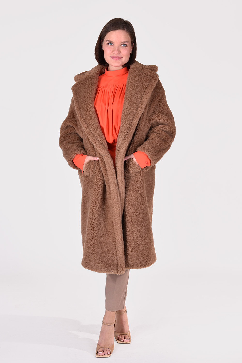 Max Mara jas Teddy cognac Max Mara jas Teddy cognac