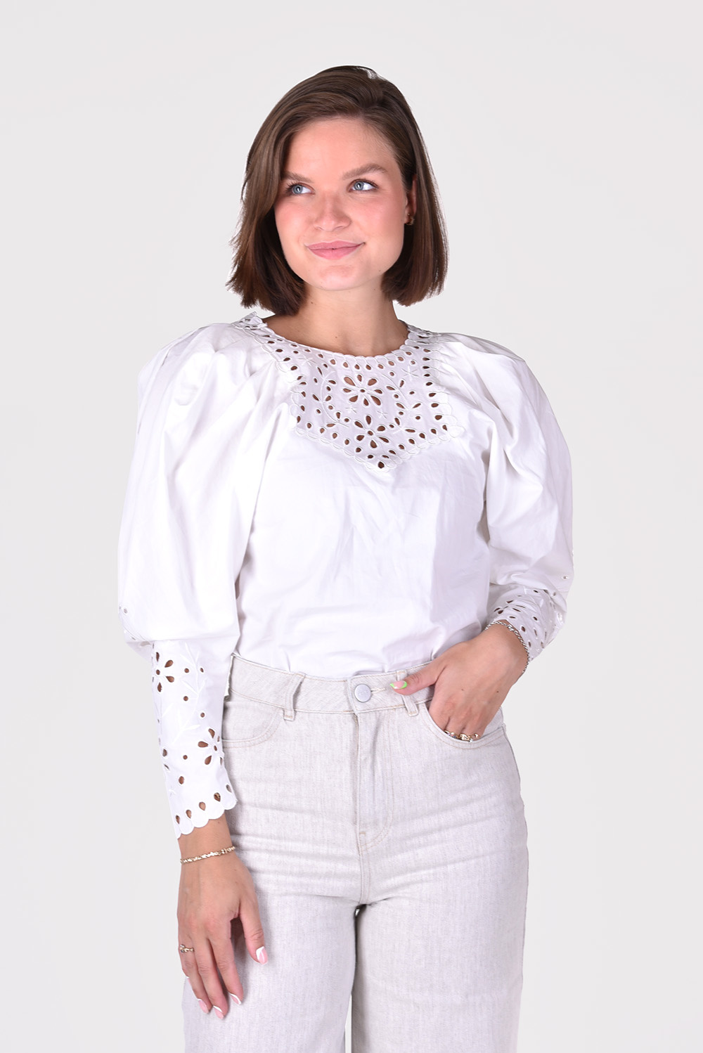 Magali Pascal blouse Irene MPPF22T05-2 wit Magali Pascal blouse Irene MPPF22T05-2 wit