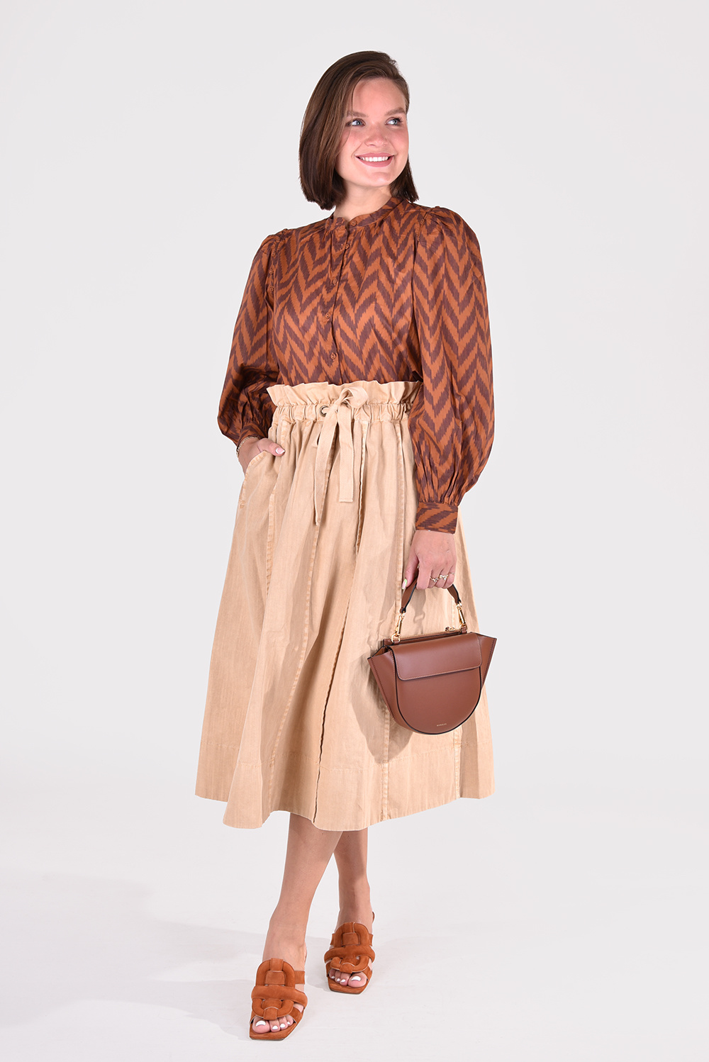 Ulla Johnson blouse Rory PF220210 bruin Ulla Johnson blouse Rory PF220210 bruin