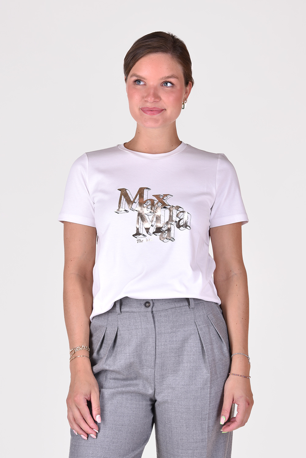 S Max Mara t-shirt Onda wit S Max Mara t-shirt Onda wit