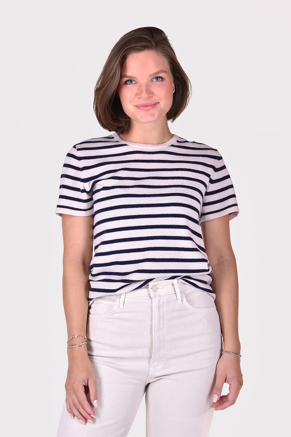 People's Republic of Cashmere t-shirt Striped T-shirt 2085 blauw People's Republic of Cashmere t-shirt Striped T-shirt 2085 blauw