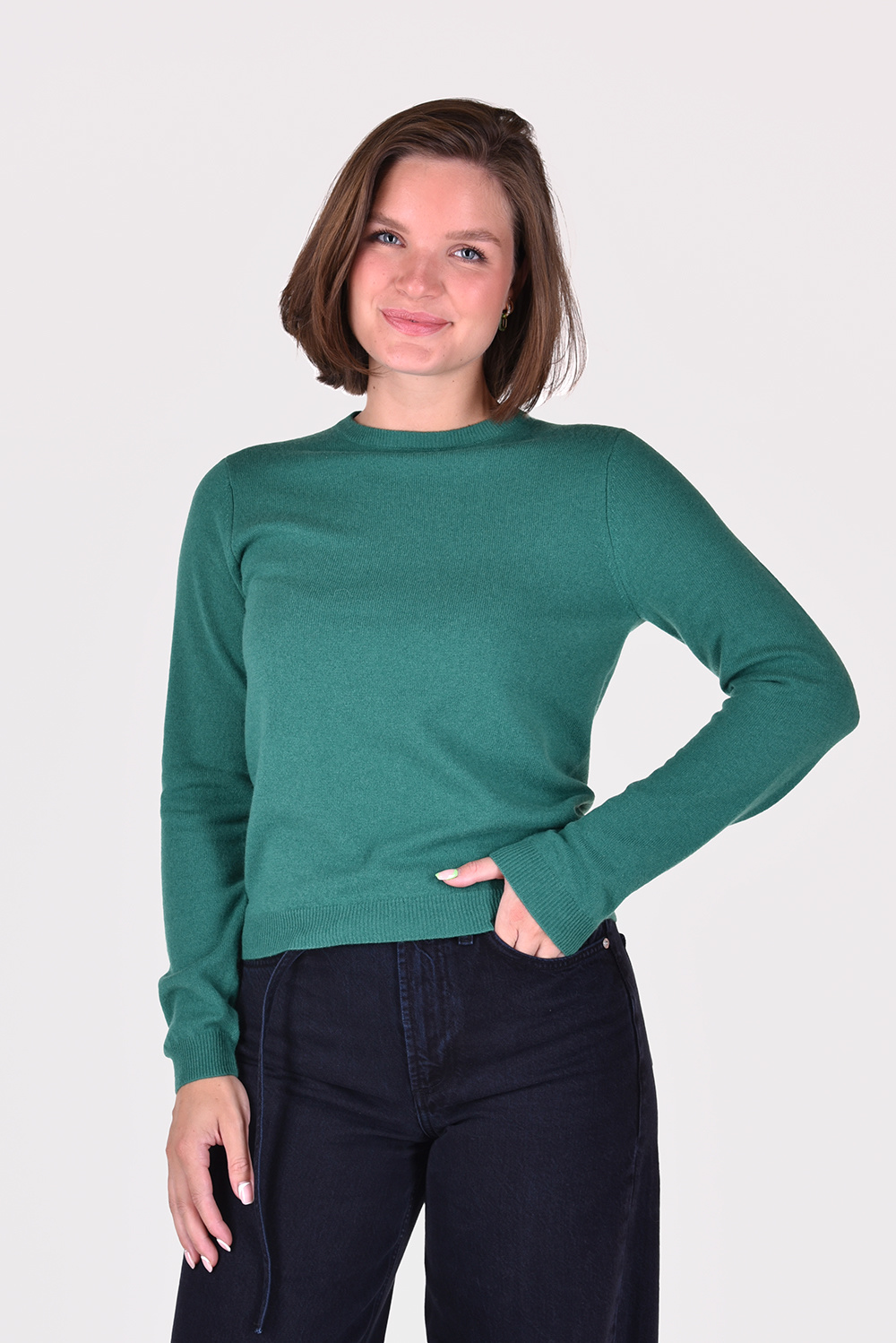 People's Republic of Cashmere trui Roundneck 3017 groen People's Republic of Cashmere trui Roundneck 3017 groen