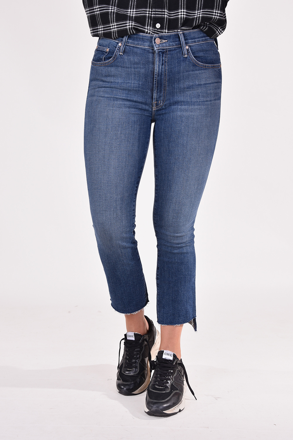 Mother jeans Insider Crop Step Fray 1157-383/C blauw Mother jeans Insider Crop Step Fray 1157-383/C blauw