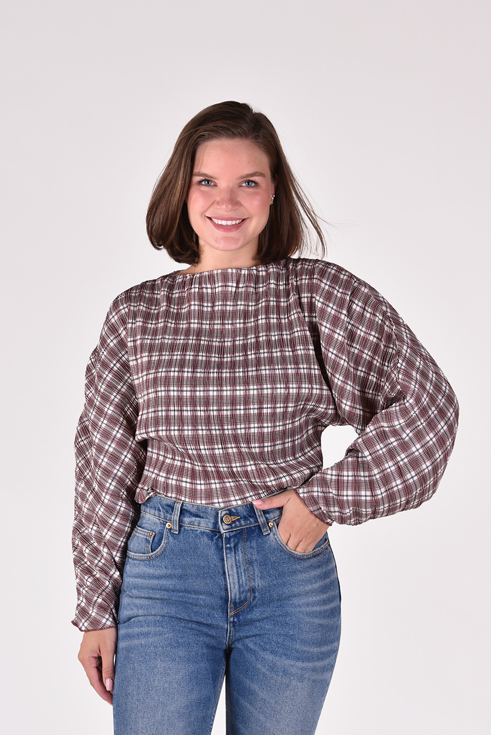 Rohe blouse Dani 405-20-027 bruin Rohe blouse Dani 405-20-027 bruin