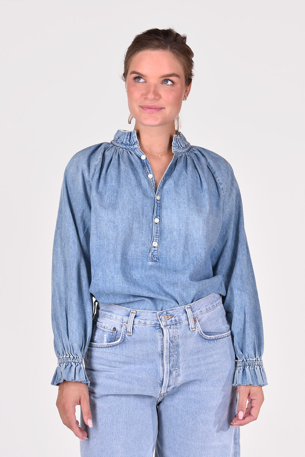 Citizens of Humanity blouse Iris 9271-1174 blauw Citizens of Humanity blouse Iris 9271-1174 blauw