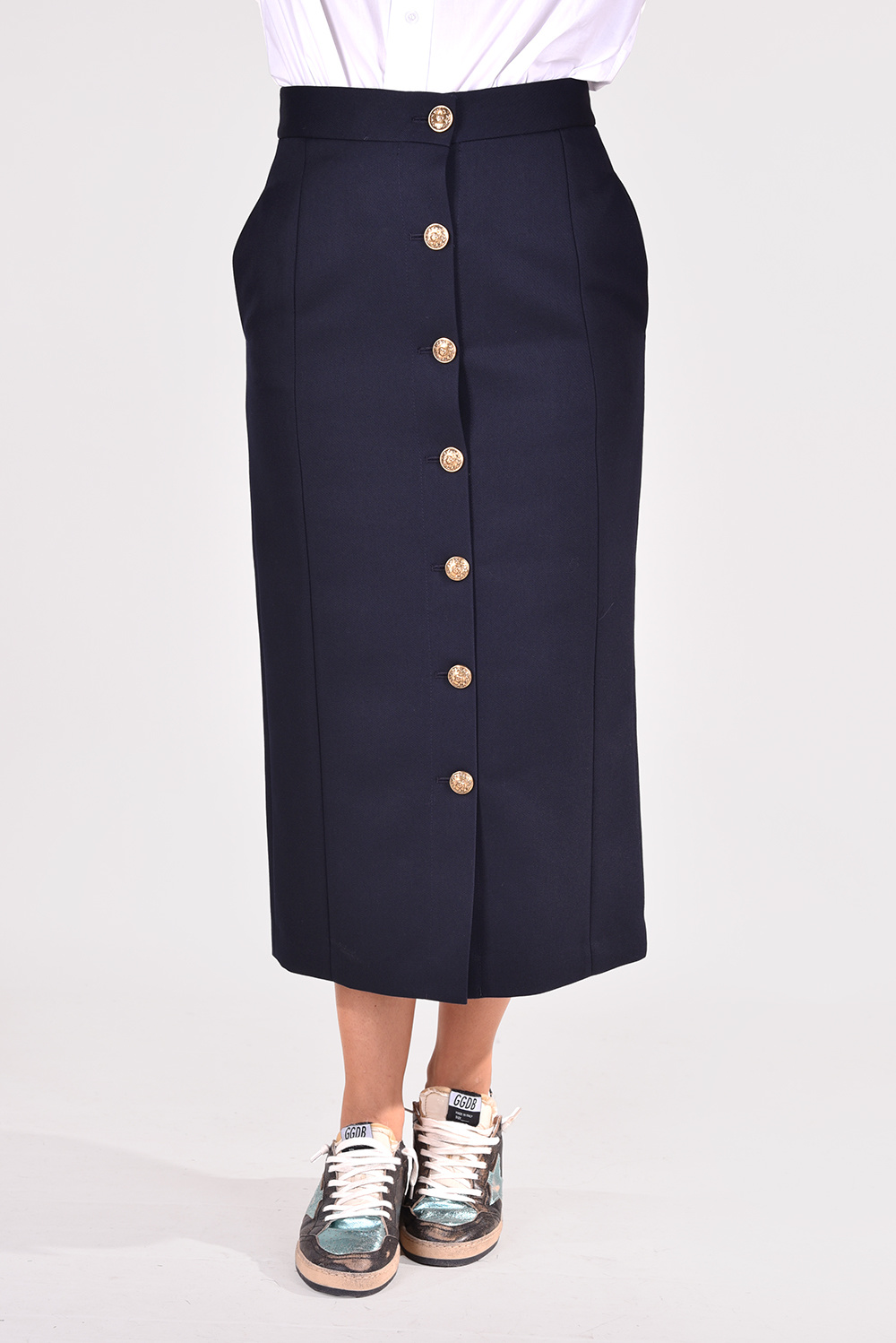 Golden Goose rok Christine GWP00823.P000620 blauw Golden Goose rok Christine GWP00823.P000620 blauw
