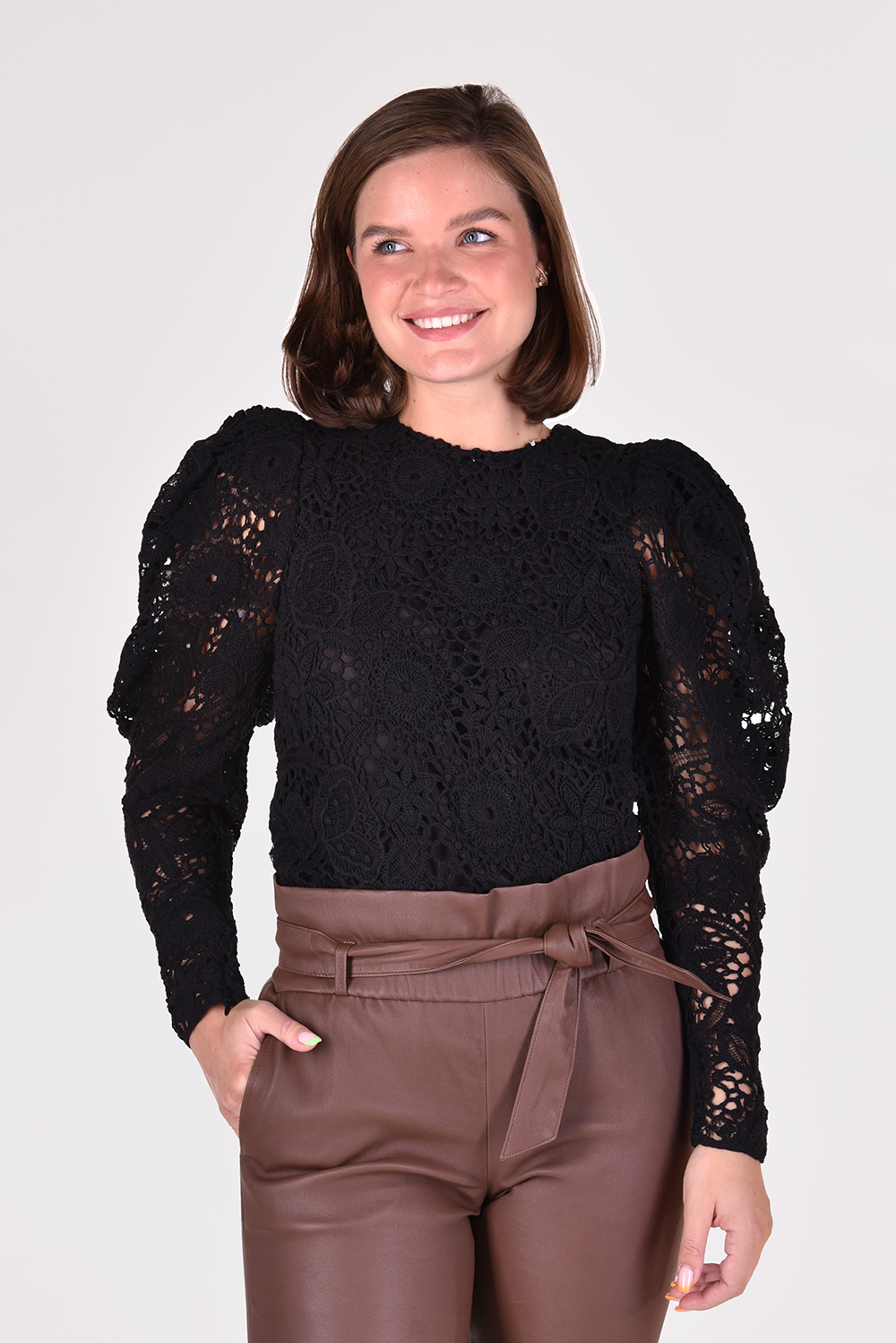 Magali Pascal top Pandora MPAW22T29-2 zwart Magali Pascal top Pandora MPAW22T29-2 zwart