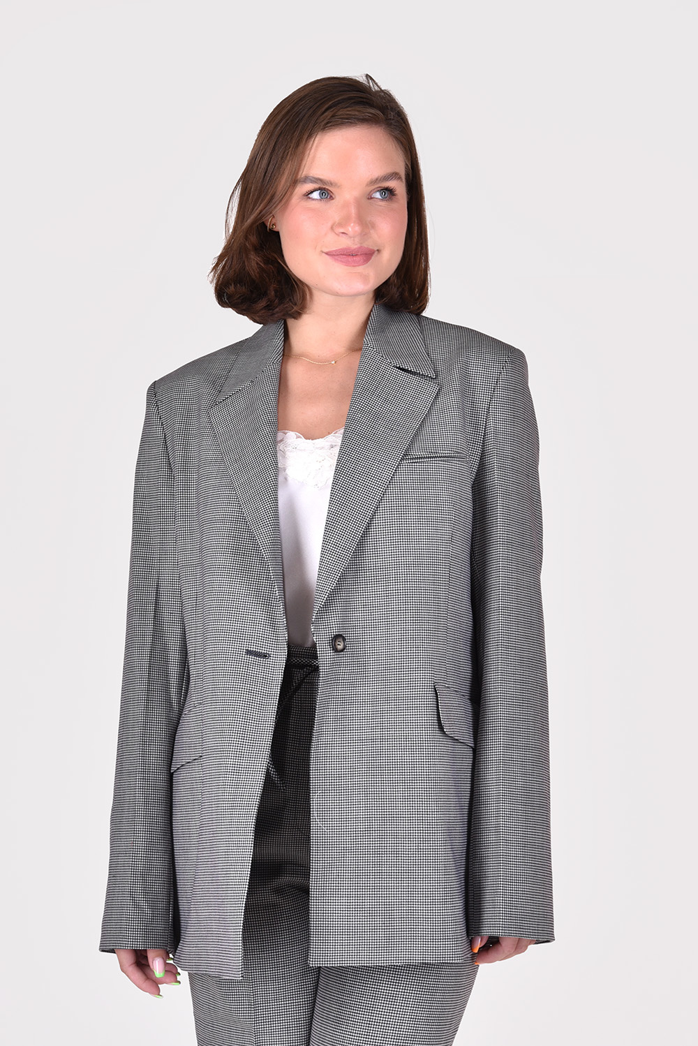 Nanushka blazer Giedre NW22PFJK00399 grijs Nanushka blazer Giedre NW22PFJK00399 grijs