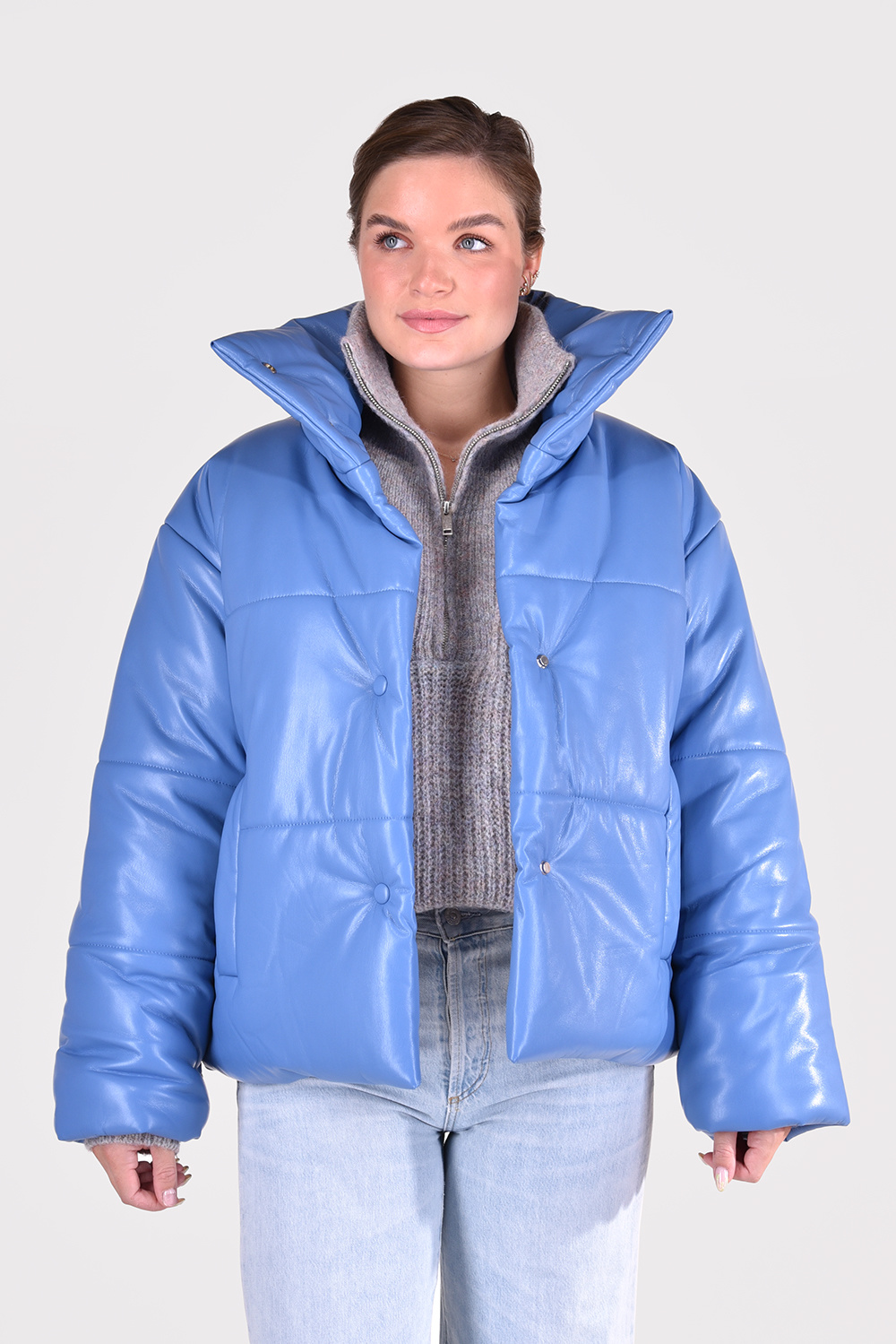 Nanushka jas Hide NW22PFOW00853 blauw Nanushka jas Hide NW22PFOW00853 blauw