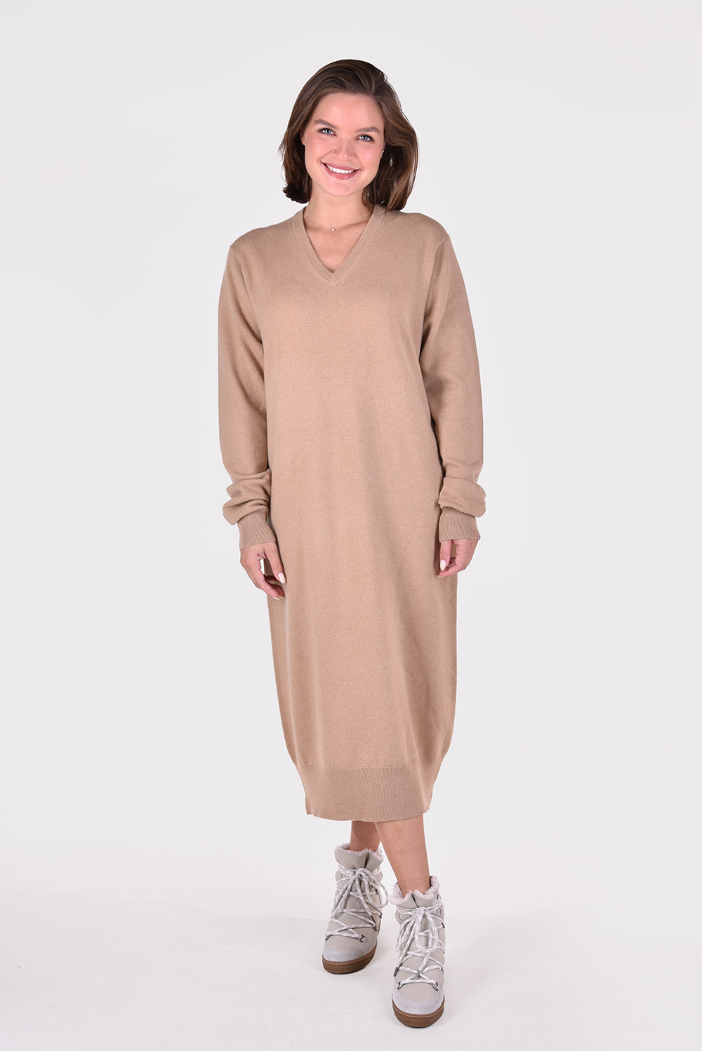 Extreme Cashmere jurk Merlin 187 camel Extreme Cashmere jurk Merlin 187 camel