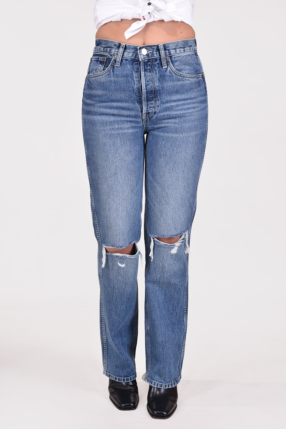 Re/Done jeans 90s High Rise Loose 141-3WHRL/C blauw Re/Done jeans 90s High Rise Loose 141-3WHRL/C blauw