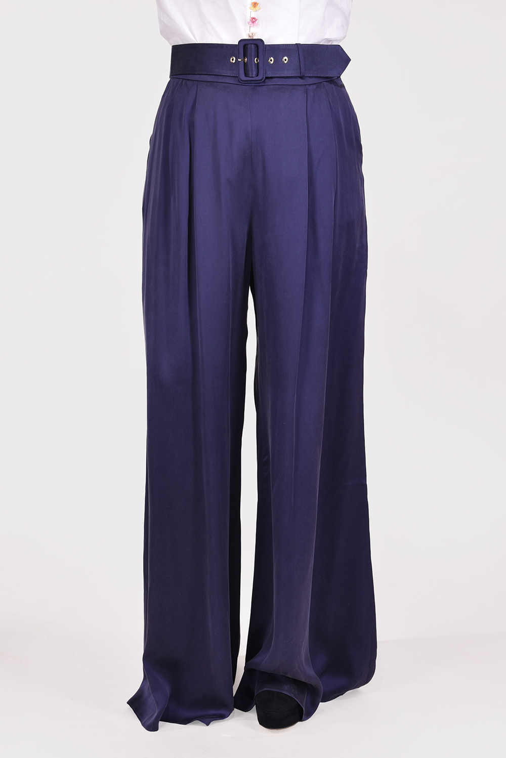 Zimmermann broek Silk Wide Leg 5676PRHIG blauw Zimmermann broek Silk Wide Leg 5676PRHIG blauw