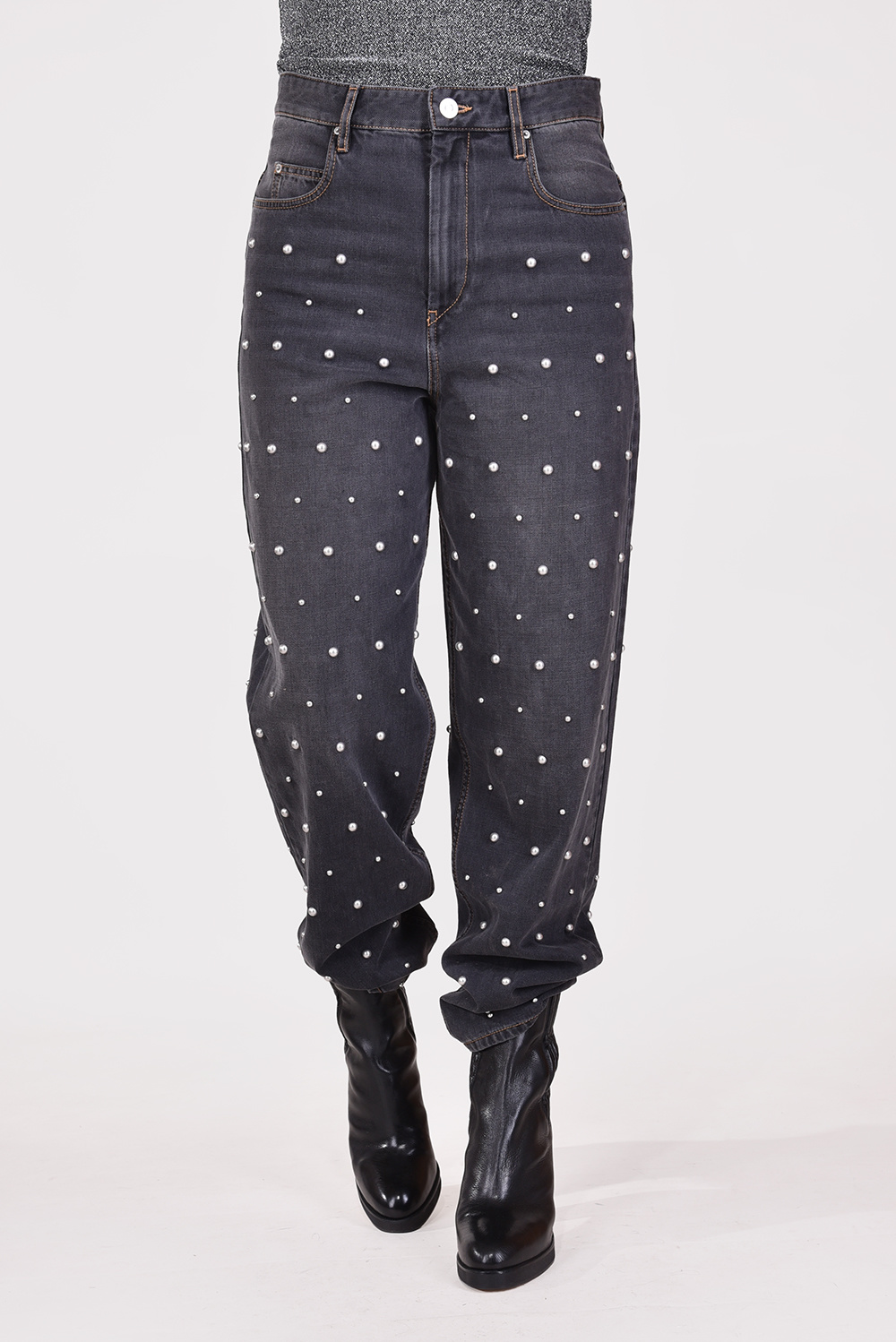 Marant Etoile jeans Corsy PA0001FA-A1H34E zwart