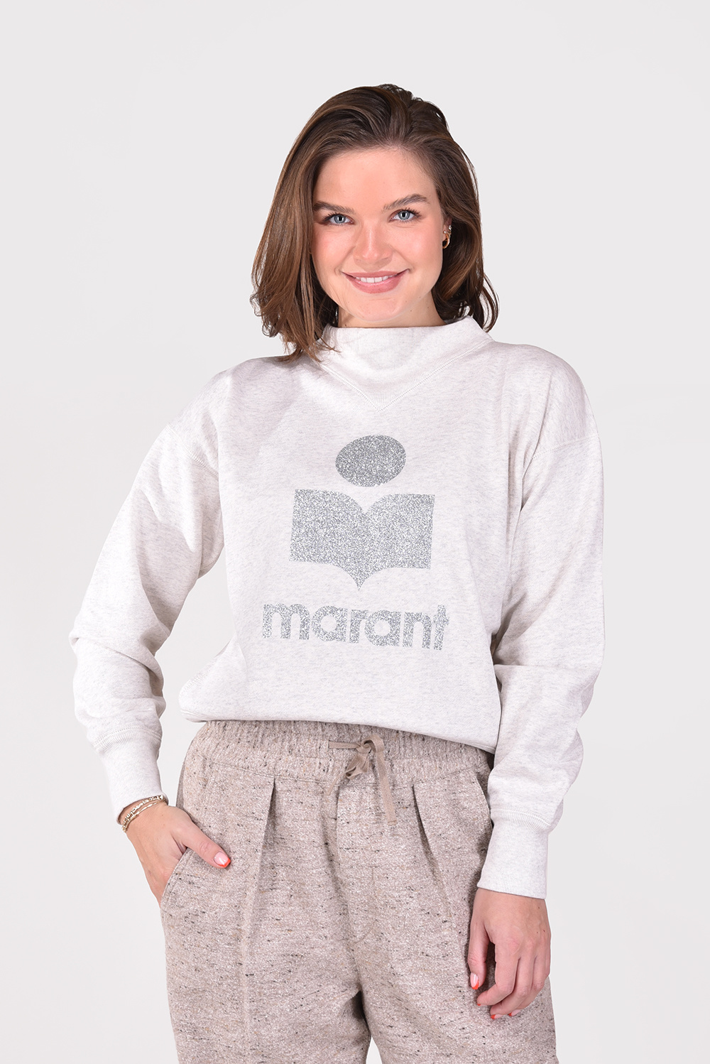 Marant Etoile trui Moby SW0003FA-A1M77E creme Marant Etoile trui Moby SW0003FA-A1M77E creme